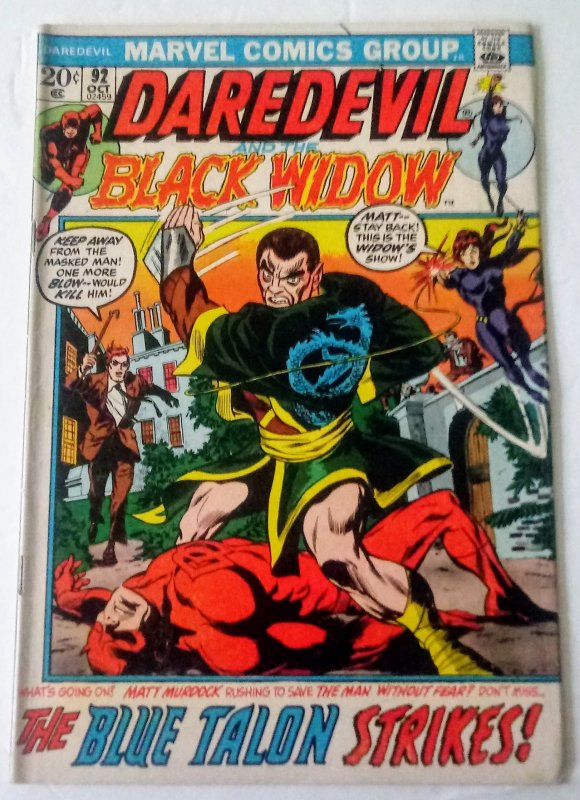 Daredevil #92 (FN) 1972 National Jewelers Insert variant Bronze Age Marvel ID31H