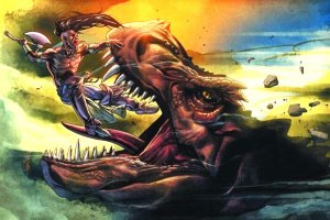 TUROK DINOSAUR HUNTER #3 STEPHEN SEGOVIA VIRGIN ART LIMITED EDITION W/COA.