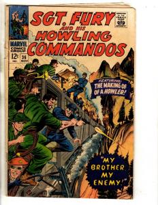 Sgt. Fury & His Howling Commandos # 36 VG Marvel Comic Book Army Marines FH2
