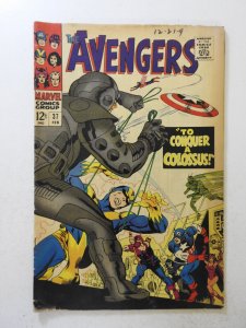 The Avengers #37 (1967) VG+ Condition moisture stain, ink fc