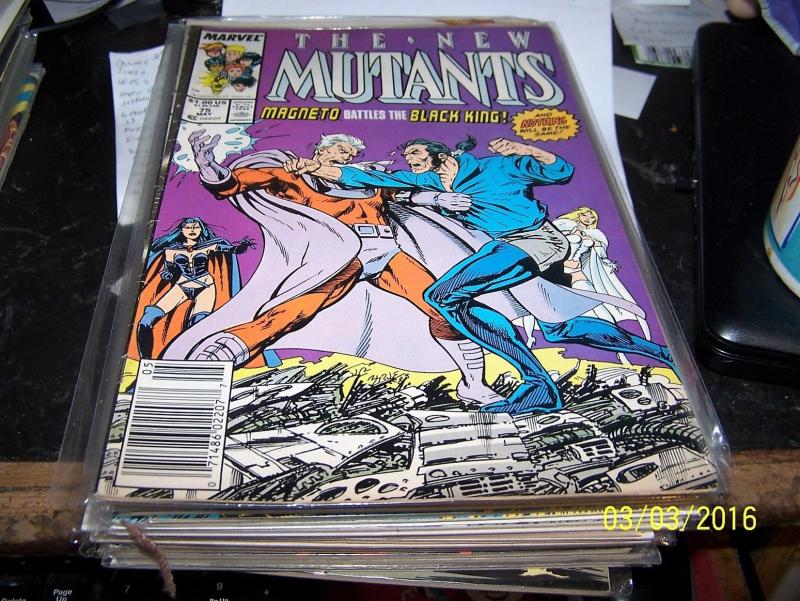 NEW MUTANTS  COMIC # 75 1989  marvel   x men  magneto black king