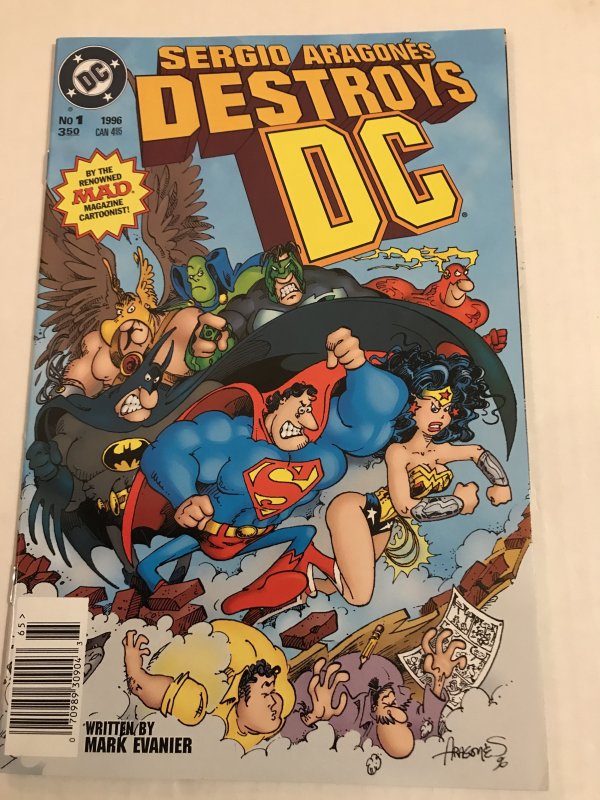 Sérgio Aragonés Destroys DC #1 : DC 1996 VF/NM; scarce Newsstand Variant