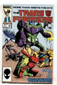 Transformers #10 1985-1st appearance of Constructicons-comic book
