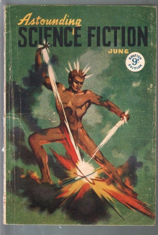 Astounding Science Fiction British Edition 6/1948-sci-fi pulp fiction-Sturgeo...