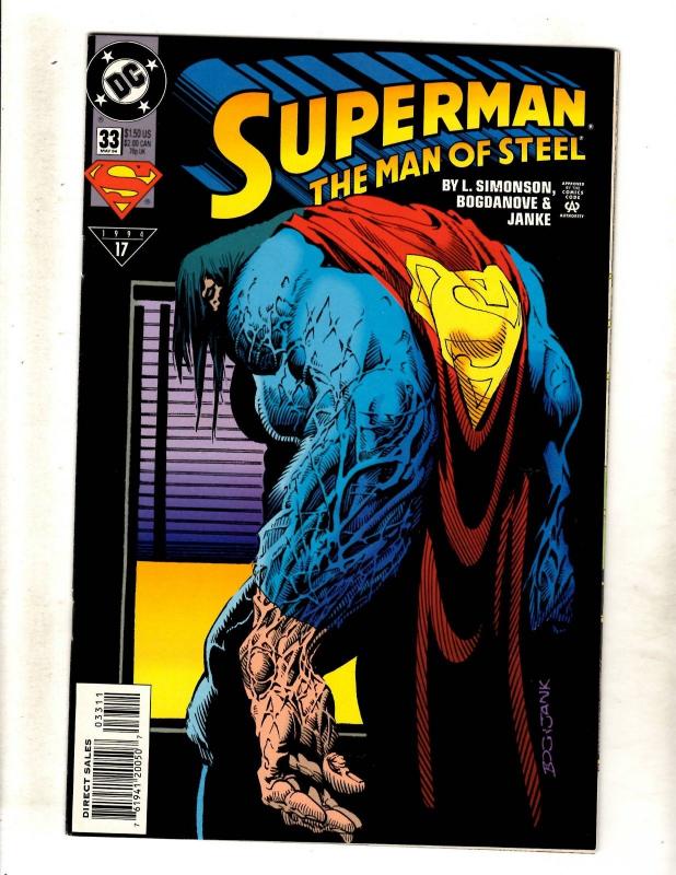 12 Superman Man Of Steel DC Comics # 30 (2) 31 32 33 34 35 36 121 123 125 0 J329