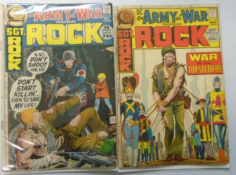 Bronze Age DC War Comics Lot Sgt. Rock From:#227-249, 6 Diff Avg 4.0 (1971+1972)