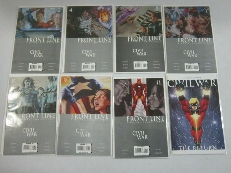 Civil War comic lot + Newspaper + Poster 32 different issues avg 8.0 VF