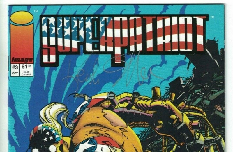 Superpatriot #3 VF/NM signed by Keith Giffen - Image Comics