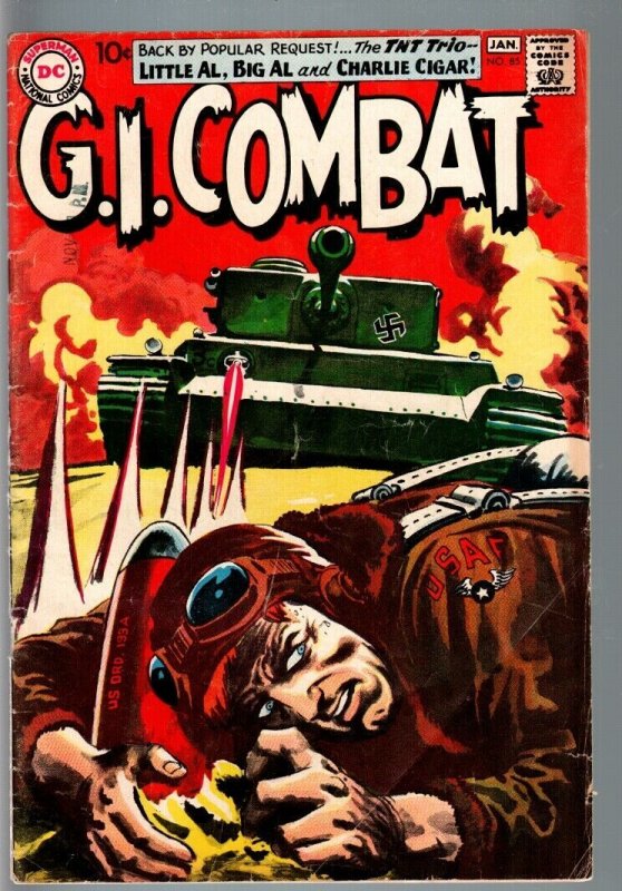 G.I COMBAT #85-REALLY COOL GREYTONE COVER-DC WAR SILVER AGE VG