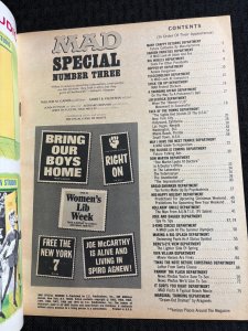 1970 MAD SPECIAL Magazine #3 FN+ 6.5 with Mad Protest Stickers Insert