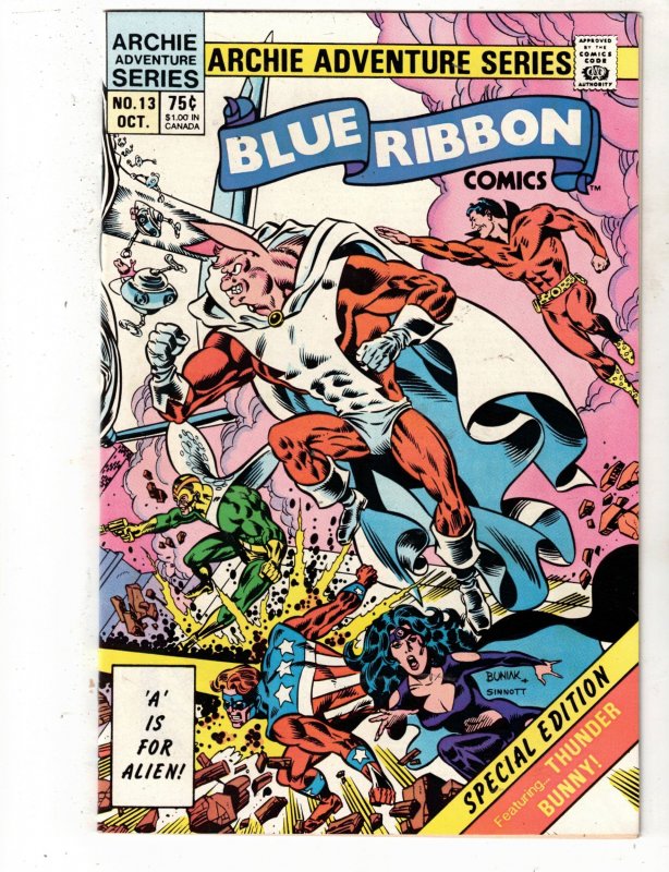 Blue Ribbon Comics #13 1984 NM- PRICE DROP! Origin 1st THUNDER BUNNY, CRUSADERS!