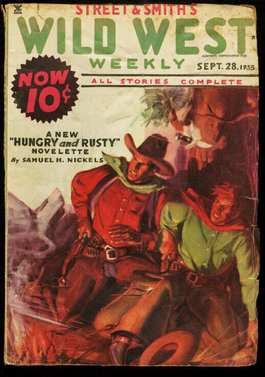 WILD WEST WEEKLY SEPT 28 1935 PULP WHISTLIN' KID S&S VG