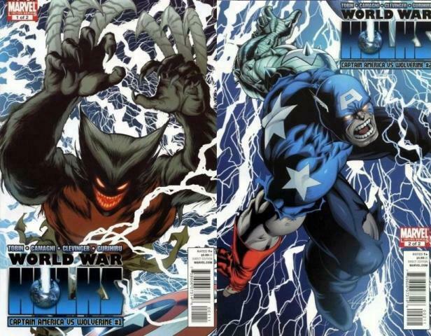 WORLD WAR HULKS WOLVERINE VS CAPTAIN AMERICA 1-2