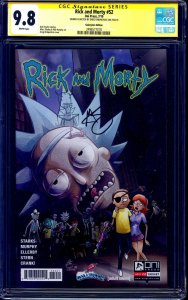 Rick and Morty #52 GalaxyCon Variant CGC SS 9.8 signed SKETCH Greg Kirkpatrick 