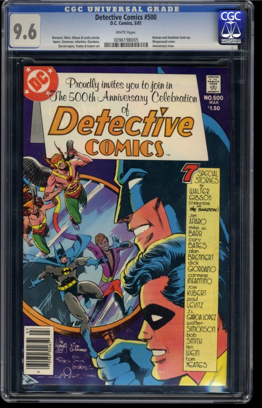 Detective Comics #500 CGC NM+ 9.6 White Pages