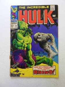 The Incredible Hulk #104 (1968) GD+ condition see description
