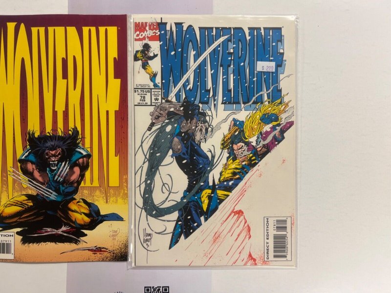 2 Wolverine Marvel Comic Books # 78 79 Avengers Spiderman Hulk Thor 34 SM5