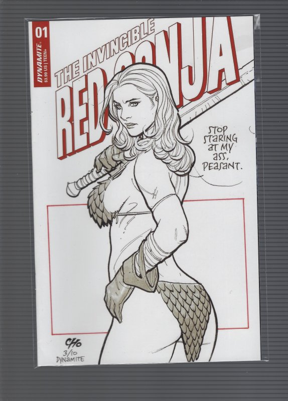 Invincible red Sonja #1 Incentive Cover