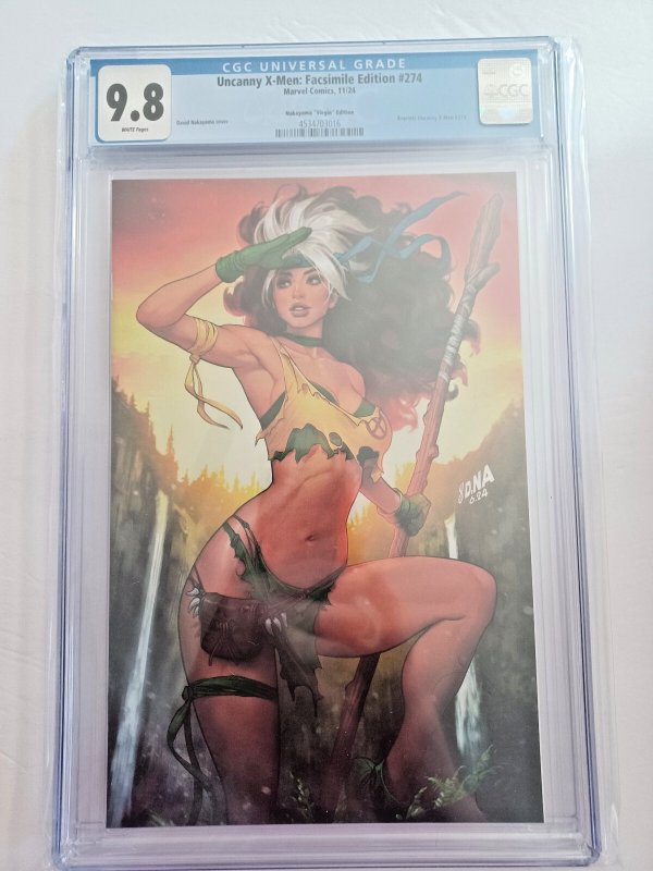 Uncanny X-men #274 Facsimile Virgin Nakayama Variant - 2024 - CGC 9.8