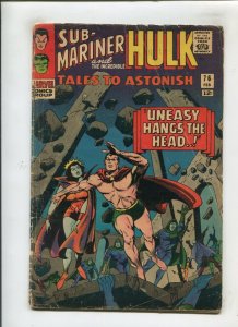 TALES TO ASTONISH #76 (3.0/3.5) UNEASY HANGS THE HEAD!! 1965