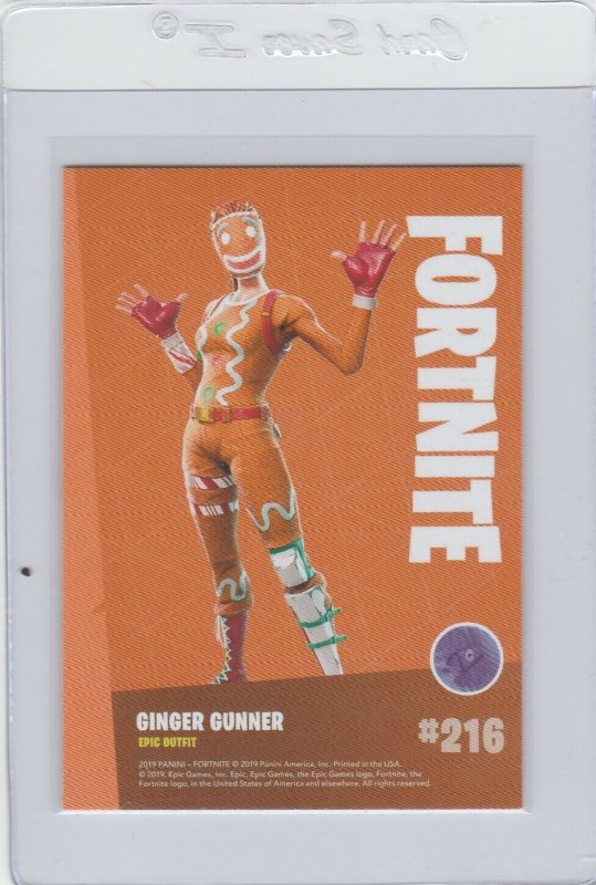 Fortnite Ginger Gunner 216 Epic Outfit Panini 2019 trading card series 1