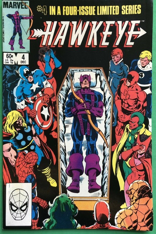 Hawkeye #1,2,3,4 Complete Set (1983) Marvel Hawkeye & Mockingbird Origin