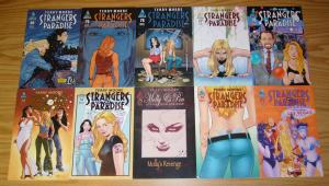 Strangers in Paradise #1-90 VF/NM complete series + sourcebook + lyrics & poems