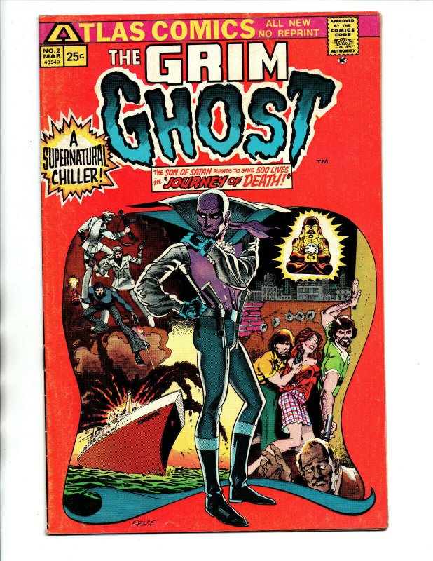 The Grim Ghost #2 - Ernie Colon - Atlas Comics - 1975 - VG/FN