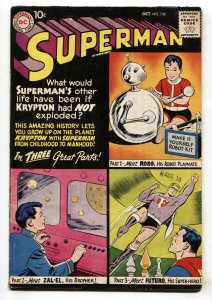SUPERMAN #132--1959--DC--LIFE ON KRYPTON--color touch--comic book