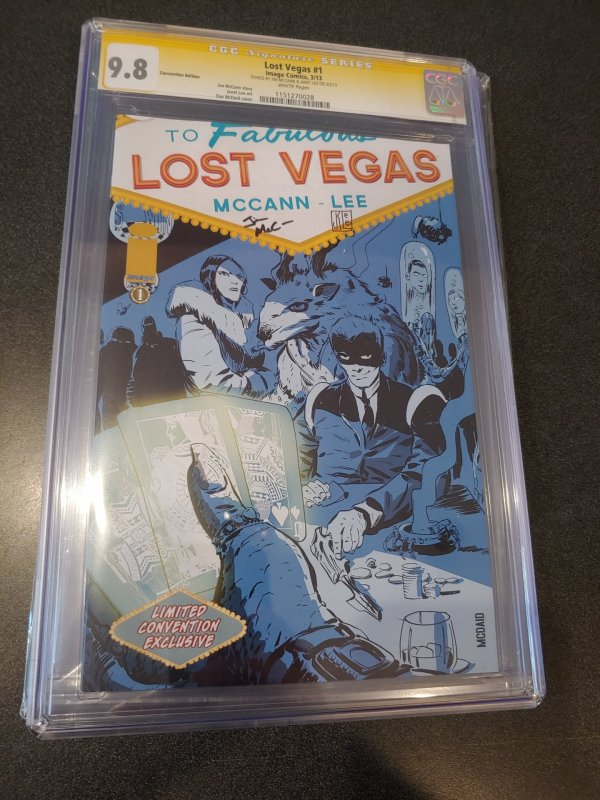 LOST VEGAS #1 CGC 9.8 SIGNATURE SERIES JANET LEE & JIM MCCANN