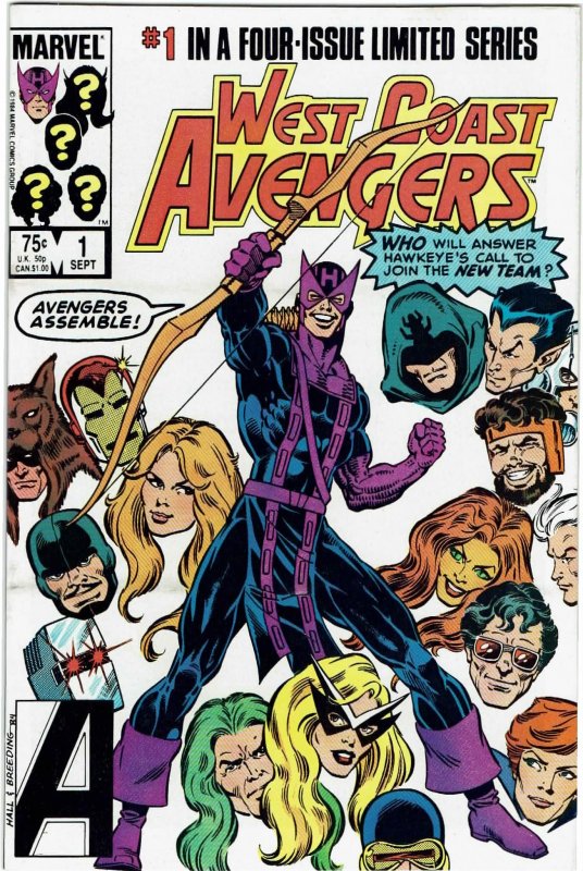 West Coast Avengers #1,2,3,4 (1984 v1) Mini-Series Full Run NM