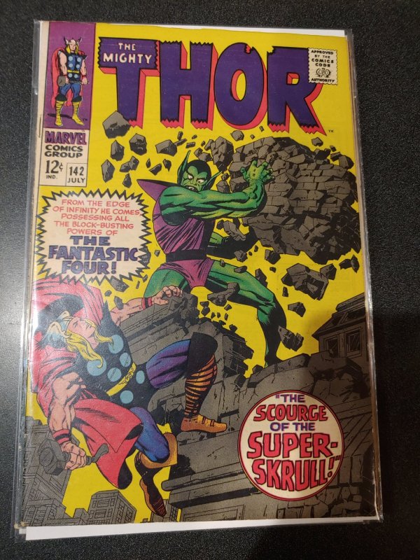 ​THOR #142 VG+/FN 5.0 SUPER-SKRULL COMIC 1967