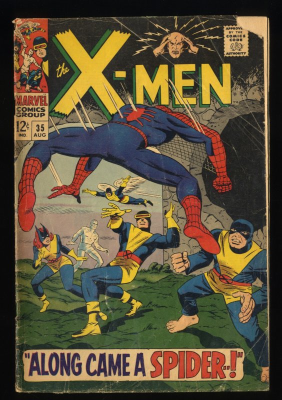 X-Men #35 GD+ 2.5 Spider-Man! 1st Appearance Changeling!