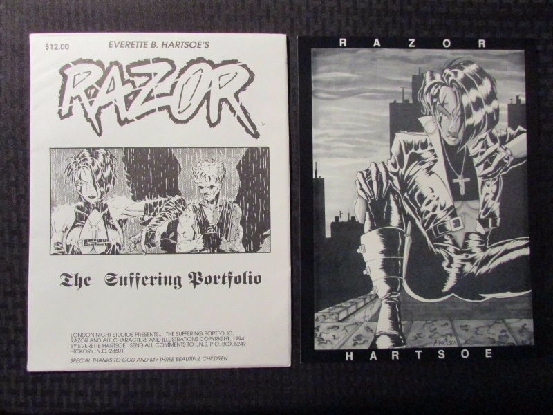 1994 Everette Hartsoe's RAZOR The Suffering Portfolio NM/FN 7 Prints in Envelope