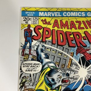 Amazing Spider-Man 125 1973 Marvel VF very fine 8.0 Man-wolf