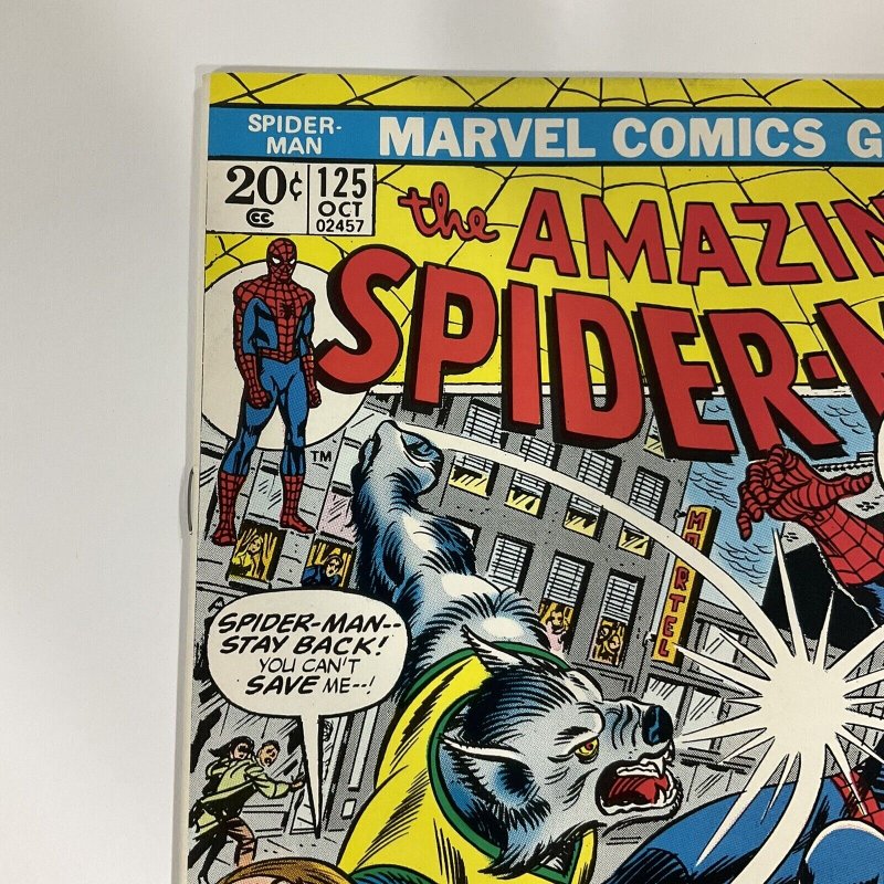 Amazing Spider-Man 125 1973 Marvel VF very fine 8.0 Man-wolf