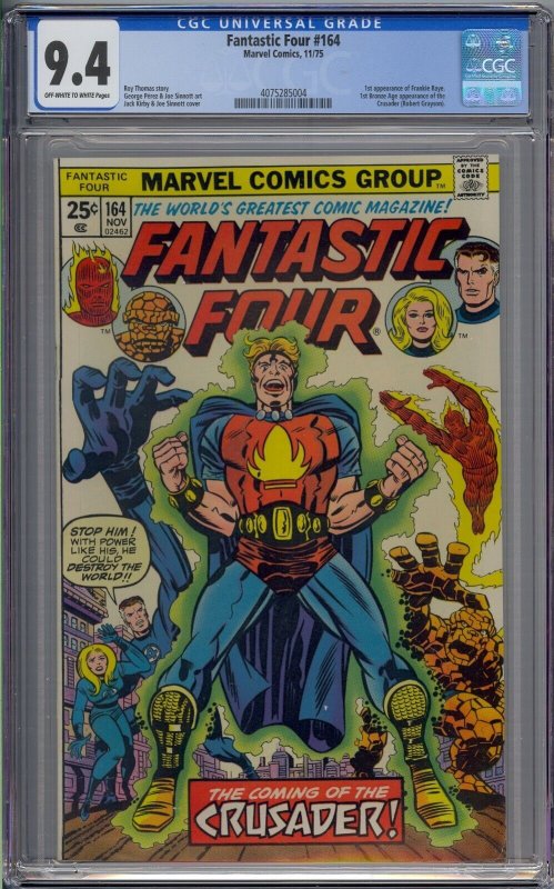 FANTASTIC FOUR #164 CGC 9.4 1ST FRANKIE RAYE