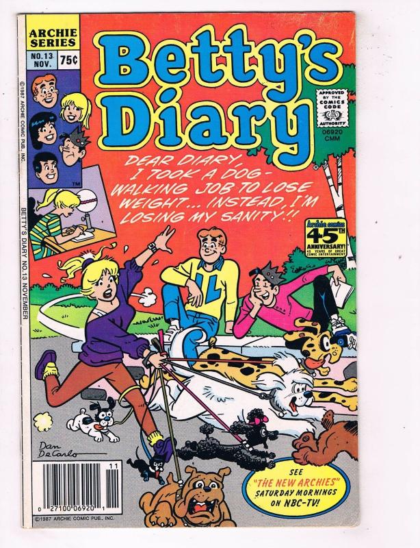 Betty's Diary (1987) #13 Archie Comic Book Veronica Jughead Reggie Moose HH3