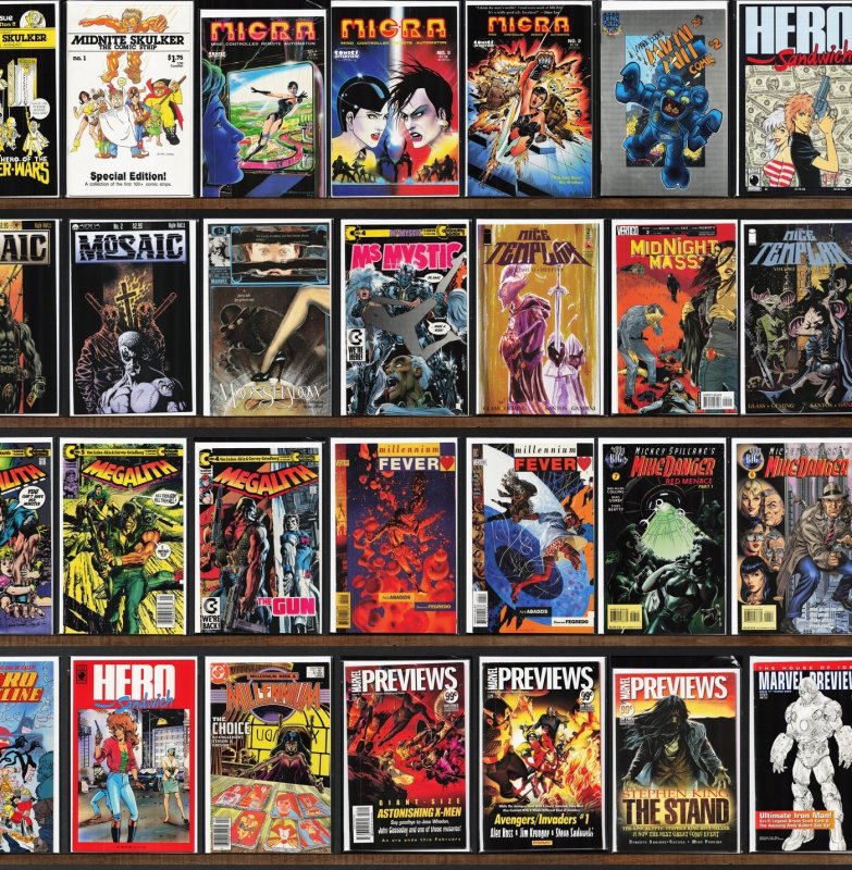 Huge Lot 130+ Comics with Marvel Previews, Hero Sandwich & More!