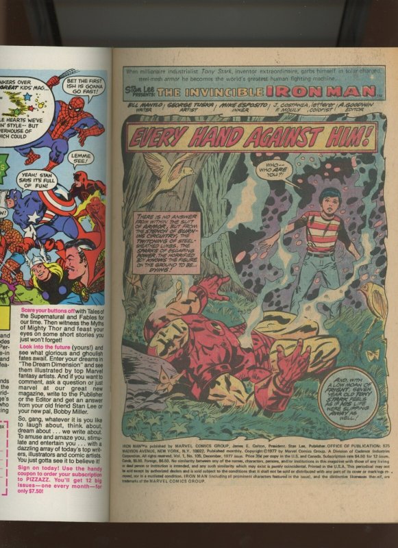 (1977) Iron Man #105: BRONZE AGE! WE COMBINE SHIPPING! (9.0/9.2)