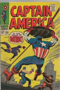 Captain America #105 ORIGINAL Vintage 1968 Marvel Comics