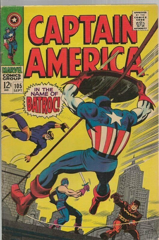 Captain America #105 ORIGINAL Vintage 1968 Marvel Comics   