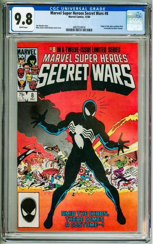 Marvel Super Heroes Secret Wars #8 CGC 9.8! White Pages!