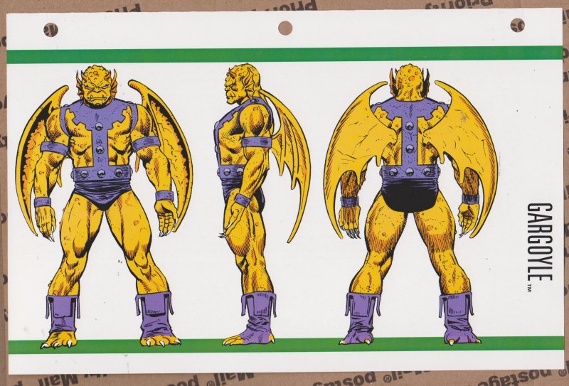 Official Handbook of the Marvel Universe Sheet - Gargoyle