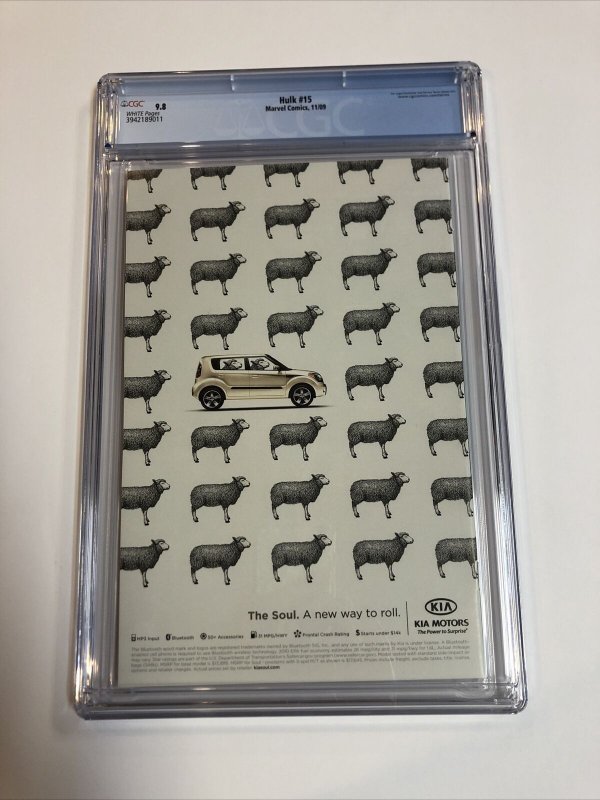 Hulk (2009) #  15 (CGC 9.8 White Pages) 1st App Red She-Hulk