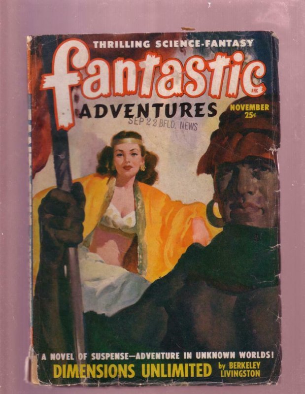 FANTASTIC ADVENTURES-NOV 1948-MYSTERY-SUSPENSE-PULP VG