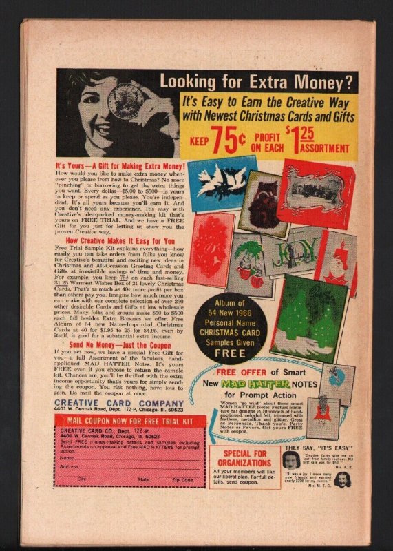 MILLIE THE MODEL #143 1966 MARVEL PAPER DOLLS PIN-UP