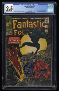 Fantastic Four #52 CGC GD+ 2.5 1st Appearance Black Panther!