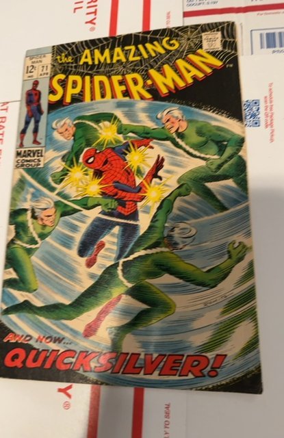 The Amazing Spider-Man #71 (1969) Guest Quicksilver Romita art