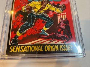 Hero For Hire (1972) # 1 (CGC 7.5 SS OWWP) Signed Sketch (Luke Cage) Roy Thomas
